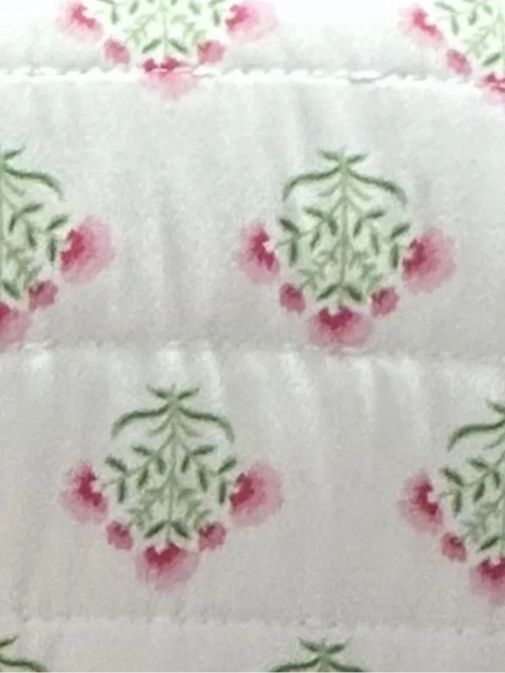 Cynthia Rowley King Pink, White and Green Floral Reversible King Quilt Set